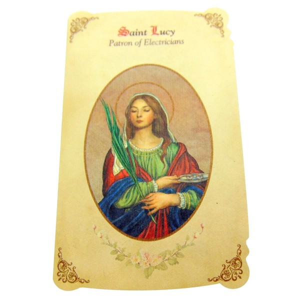 Christian Brands - Ambrosiana - St. Lucy Healing Card with Medal - MC027