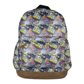 Monster Jam Backpack Maximum Destruction Max-D Monster Truck Allover Design School Laptop Tech Sleeve Travel Daypack