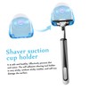 Baluue 6pcs Suction Cup Razor Holder Bathroom Hooks Shower Hooks