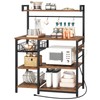 HOOBRO Bakers Rack with Power Outlet, 35.4 Inches Coffee Bar