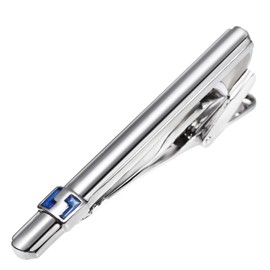 aliba Men's Tie Clip, Suit, Accessory, Necktie, Brand, Popular, Present, Silver