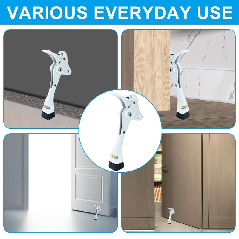 vibedor 1 Pack Kick Down Door Stopper, White Heavy Duty