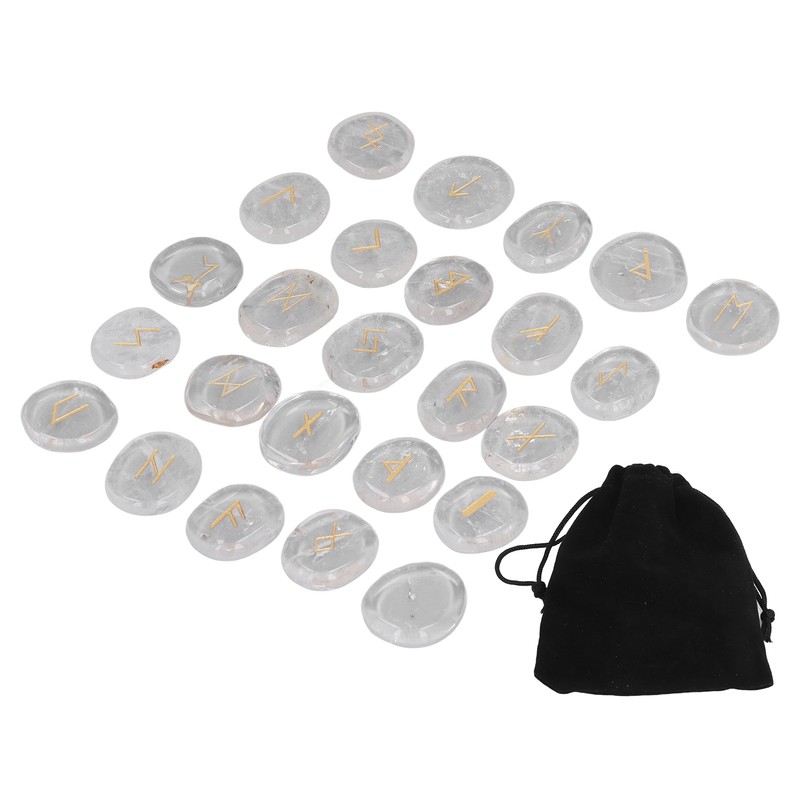 Rune Stones Fine Workmanship Stylish Appearance Small Volume White Crystal