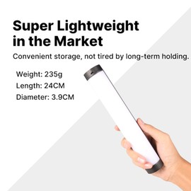 Ulanzi VL110RGB Portable RGB Tube Light Magnetic LED Video Light Wand 2500K-9000K Dimmable 20 Lighting Effects CRI95+ Built-in Battery for Vlog Live Streaming Product Photography