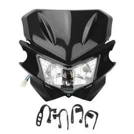 Motorcycle Front Headlight H4 Interface LED Waterproof DRL Headlight for KLX 110 125 150 230 250 300 450R CRF WRF DC12V Black