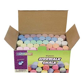 Fun Express Sidewalk Chalk Assortment - Basic Supplies - VBS Vacation Bible School Supplies/Decor - 36 Pieces