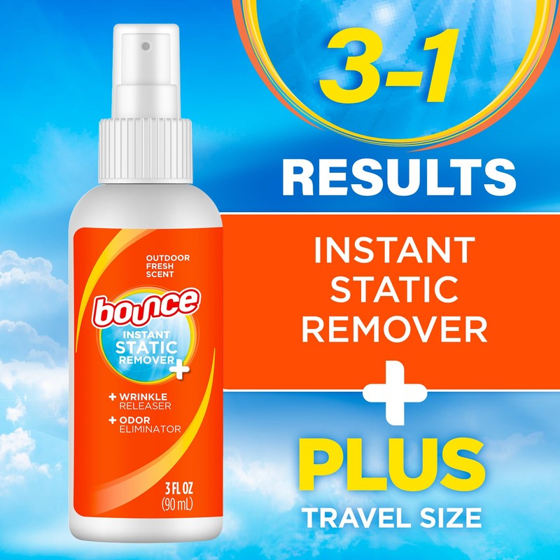 Bounce Anti Static Spray, 3 in 1 Anti Static &