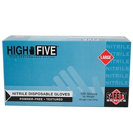 Microflex Nitrile Disposable Gloves, Powder-Free, Textured, Large, Lot of 5 Boxes of 100 each