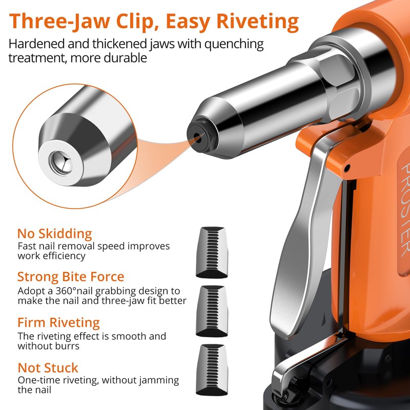 Proster Pneumatic Riveter - 3924LBF Pulling Pneumatic Rivet Gun, Heavy-Duty