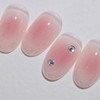 Rosy Melting Handmade Nail Tip Glitter Gra Cheek Nail -