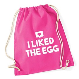 Hippowarehouse I Liked The Egg Drawstring Cotton School Gym Bag 37cm x 46cm, 12 litres