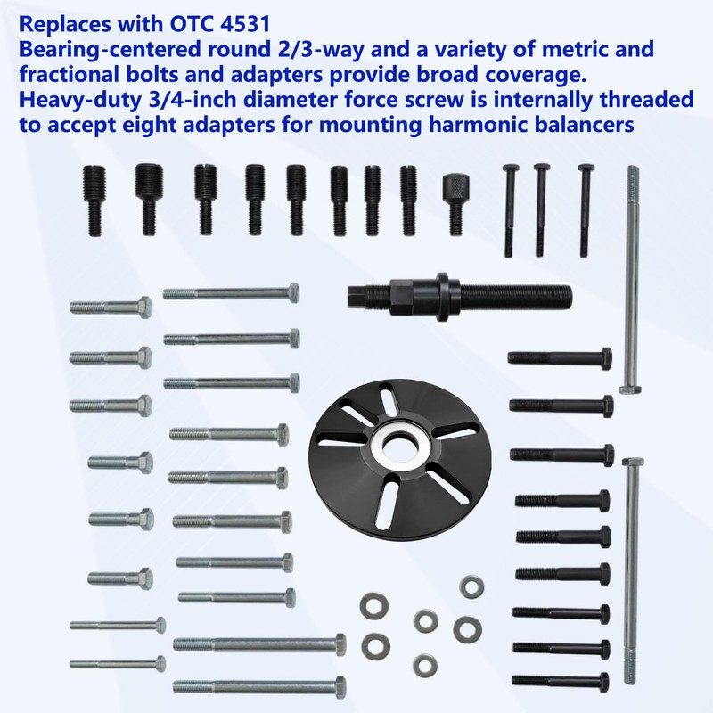 ZKTOOL Harmonic Balancer Puller Removal & Install Tool Kit for