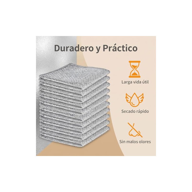 Trapos de Limpieza de Alambre Multiusos para cocina,20PCS Toalla microfibra,Fibras