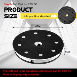 Shimeyao 2 Pack Soft Sanding Pad Compatible with Festool 492286 D125 (5-inch)