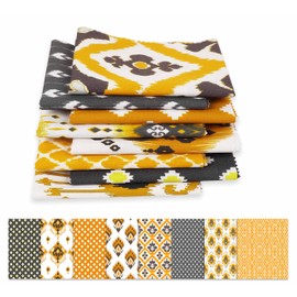 Soimoi 8 Pc Fat Quarter Bundle, Asian Ikat Print 18"x 22" DIY Patchwork-100% Cotton Pre-Cut Quilting Fabric