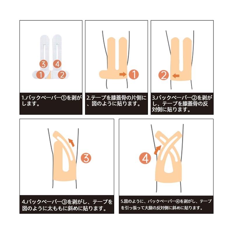 IEADEN テーピング キネシオテープ 膝 新年 お年玉袋 テーピングテープ すぐ貼れるシリーズ キネシオロジーテープ はがれにくい