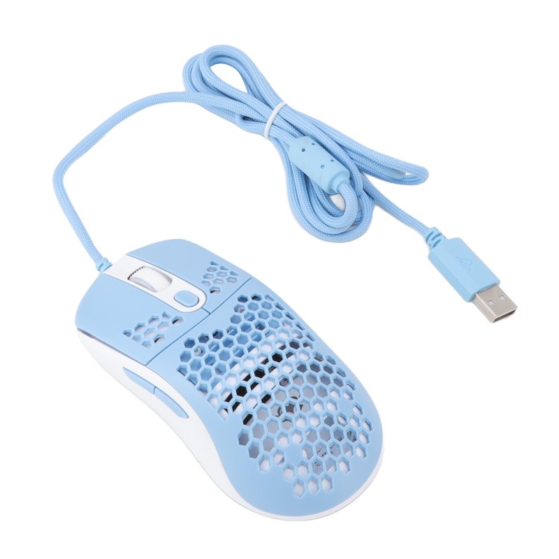 RGB Mouse Cellular Hollow Design Lightweight Wired Backlight 12000DPI 6