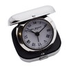 Engraved Travel Alarm Clock with Quartz Movement, Chrome Case