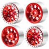 MORLORDY 4Pcs 1.3 Wheels CNC Aluminium Beadlock Rims for SCX24