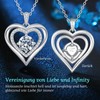 CDE Women's Necklace 925 Silver Chain Women's Moissanite Heart Pendant
