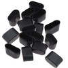 QKQB 107G Oval Chair Foot Cover Black, Acrylic, 15 x