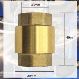 Cyleibe Check Valve, Check Valve, Backflow Preventer, Brass Return Valve, Backflow Valve for Heating Water, for Connecting to Pumps