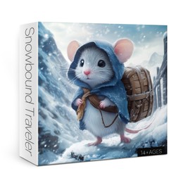 Funny Mouse Puzzles for Adults 1000 Pieces, Cute Winter Animal Art Jigsaw Puzzles, Difficult Aesthetic Challenging Snowy Puzzle