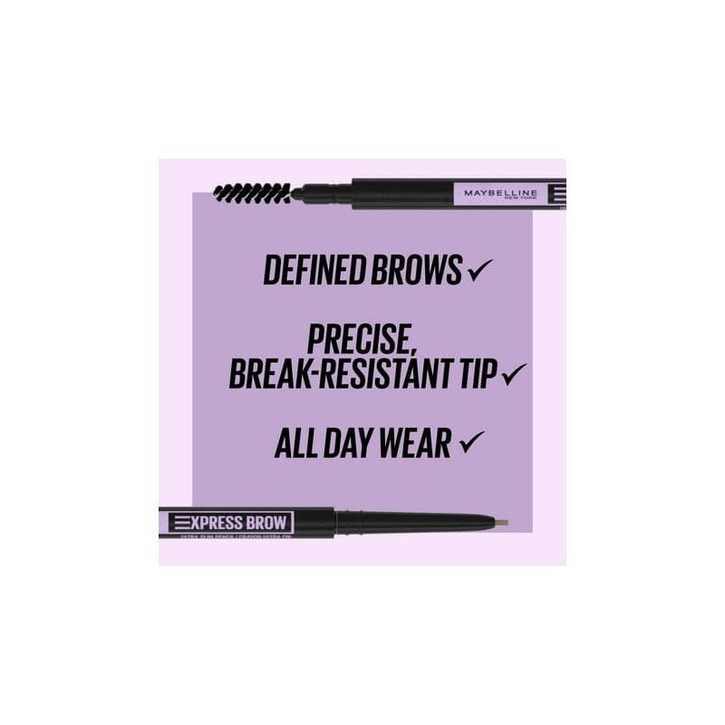 Maybelline Express Brow Ultra Slim Eyebrow Makeup, Brow Pencil with