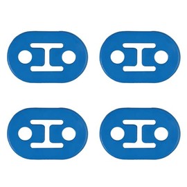 Bohaner Pack of 4 Universal Heavy Duty Rubber Exhaust Bracket Hanger Blue 11mm 2 Holes