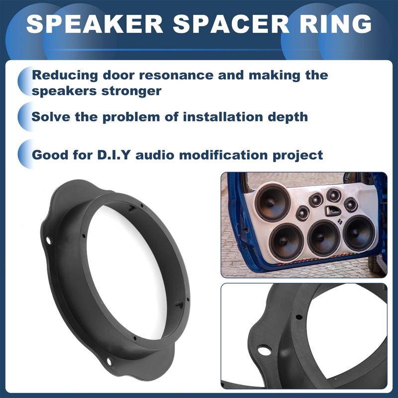 INFINAUTO Speaker Spacer Ring Tweeter Speaker Spacer Adapter Front for