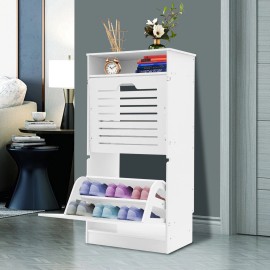 Shoe Cabinet With 2 Flip Drawers Shoe Shelves Shoe Storage Organizer Entryway