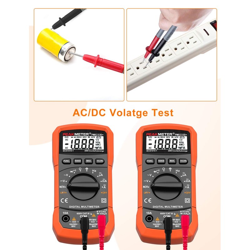 Digital Multimeter,Multimeter Tester, High Sensitivity Voltmeter Ammeter Ohmmeter NCV Circuit