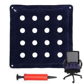YWKJDDM Air Seat Cushion, 16 Holes Pressure Relief Cushion for Prevention Sores, Inflatable Seat Non-bedsores Cushion with Bonus Air Pump for Wheelchair Office Chair
