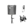 LyxPro Vocal Booth 40 Portable Acoustic Isolation Instrument Shield, Sound