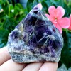 Sublime Gifts Amethyst semi polished cut base point - Healing
