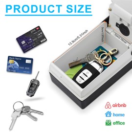 iPalamila Gaethra Key Safe with Number Code, Large 4 Digit Key Safe with Code Illuminated, Waterproof Rustproof Key Safe Outdoor for Home, Office, School, Garage and More (Black)