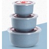 3-Piece Wheat Straw Food Storage Bowl Set for Meal Prep
