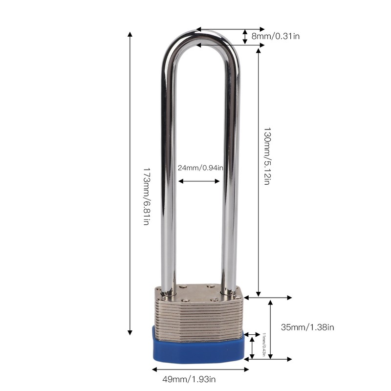 Extre Large 4 Digit Combination Laminated Padlocks Security Luggage Locks