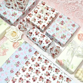 LIAPAWPAW Floral Tissue Paper 20x28 in, Vintage Rose Gift Wrapping Tissue Paper for Gift Bag & Packaging, Watercolor Art Tissue for Valentine Wedding Birthday Party Decor Box Basket Fillers 15 Sheets