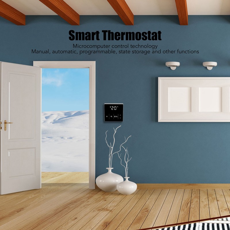 WIFI Thermostat Digital Display Smart Touch Screen Phone APP Voice