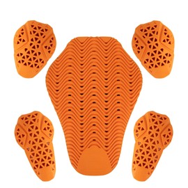 CE Level 2 Motorcycle Armor - PSLER Full CE Level 2 Motorcycle Armor Back Pad Elbow and Shoulder Protection Pads Set,Motorcycle Armor Back Protector Inserts for Motorcycle Jackets,5PCS