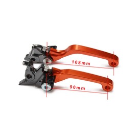 Motorcycle Clutch Lever Brake Lever Billet Pivot for 125SX 150SX 150XC 200XC 200XC-W 450XC-F 505XC-F 125EXC 200EXC 250SX-F 450SX-F-Orange