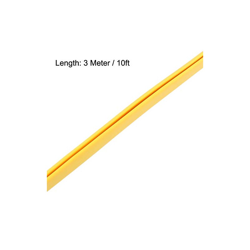 sourcing map Edge Trim U Seal Yellow Rubber Plastic U