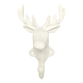 Comfy Hour Antique & Vintage Interior Decor Collection, Animal Edition Cast Iron Deer Single Key Coat Hook Rack Wall Hanger, Heavy Duty Recycled Gift Idea