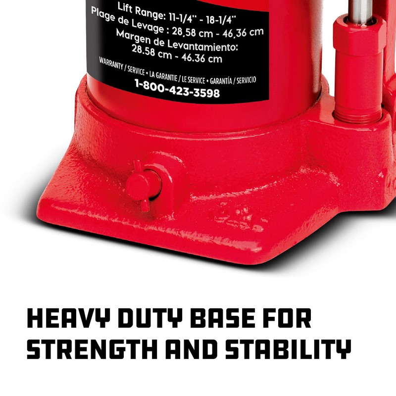 Powerbuilt Hydraulic Bottle Jack, 30 Ton Capacity - 647505 ,