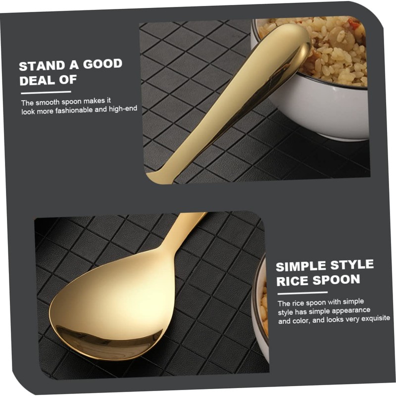 FELTECHELECTR Rice Spoon Thickened Rice for Kitchen Cooking Spoon Bright
