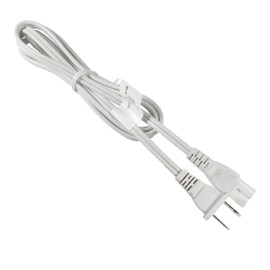 HQRP AC Power Cord Compatible with Husqvarna Viking Sewing Machine Mains Cable, White