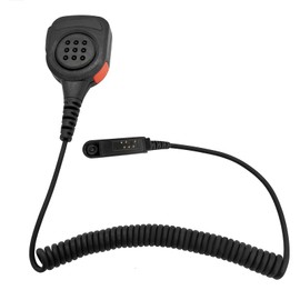 HELETUL Uv9r Pro Ptt Remote Mic Waterproof Shoulder Mic Speaker Microphone Lapel Mic Handheld Mic Hand Mic with 3.5 Audio for baofeng uv-9r uv 9r uv-9r Walkie Talkie 2-Way Radio (Black)