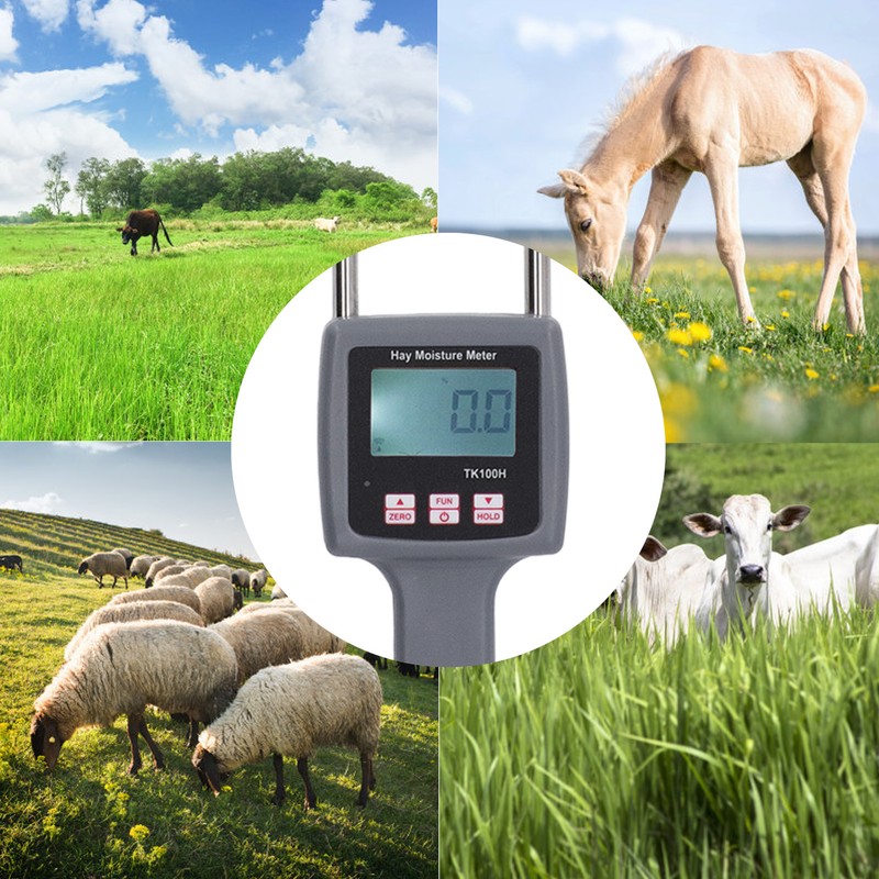Hay Moisture Meter ABS Housing Digital Display Handheld Multifunctional Portable