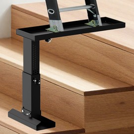 Tolpassa Foldable Ladder Extender for Stairs-Heavy-Duty Ladders Leveler-Adjustable 11.8-19.1" Height/Platform 23.7x7.5"/Non-Slip Mat-Ladder Extension Aide Stabilizer for Extension/Straight/Telescopic Ladders